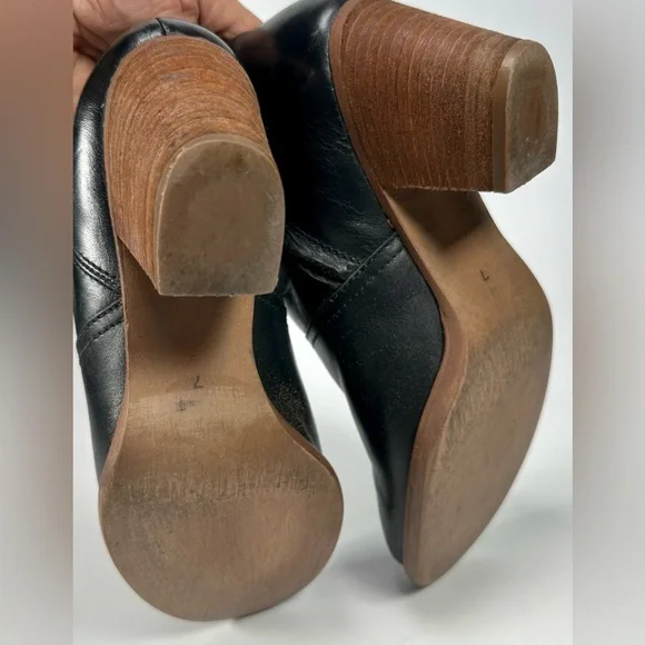 Madewell Women’s 1937 Winston Black Ankle Leather Boots Size 7 - Picture 10 of 11